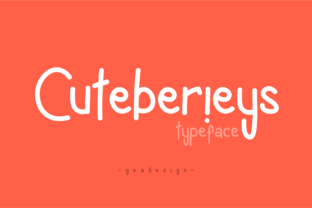 Cuteberieys: A Handwritten Font with Personality