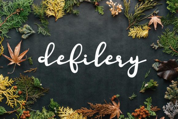 Defilery: Elevating Your Creative Projects with an Elegant Handwritten Font