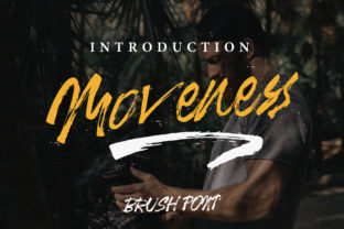 Moveness Brush: A Bold Handwritten Font for Modern Design